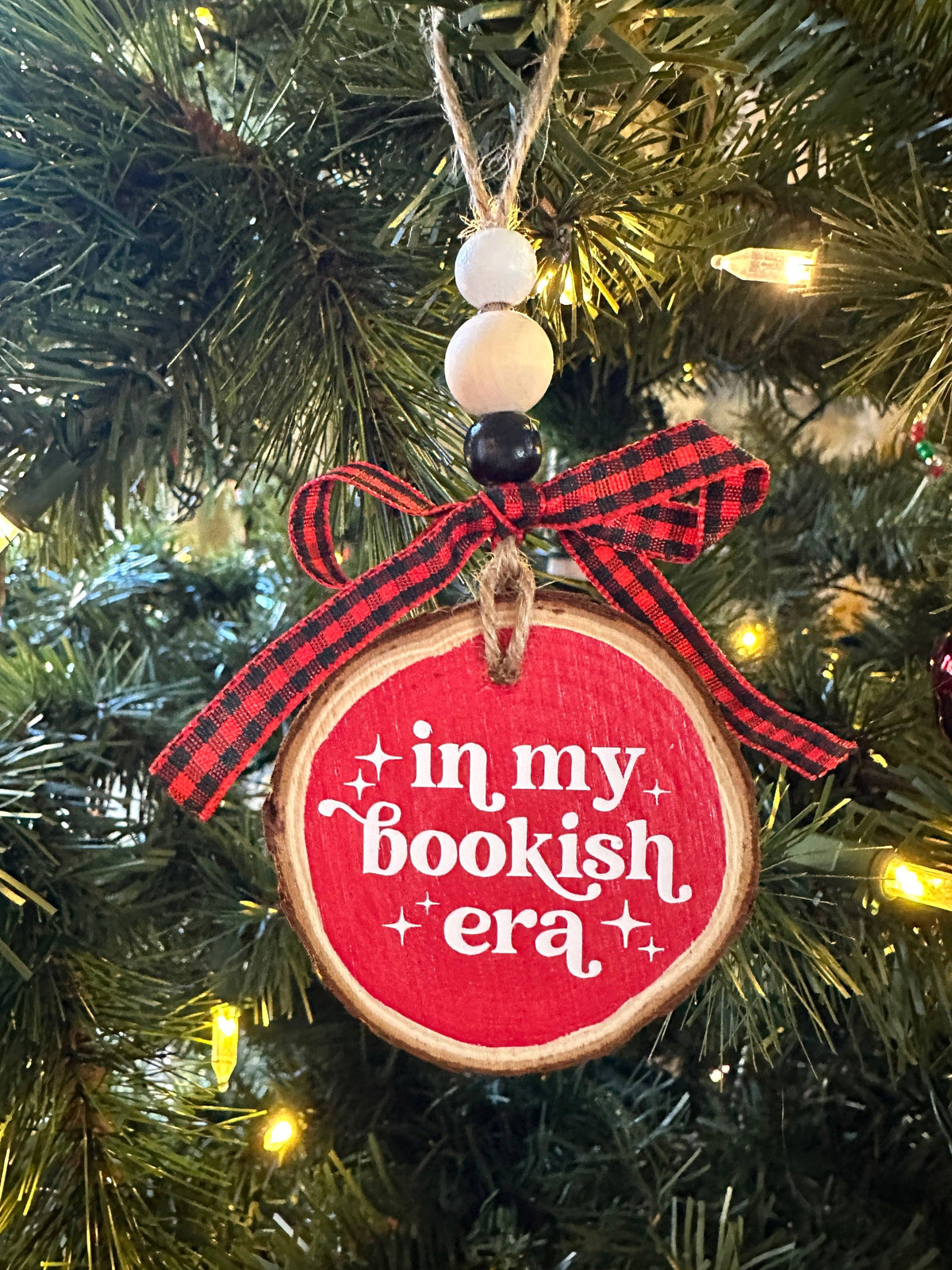 Bookish Saying Christmas Ornament