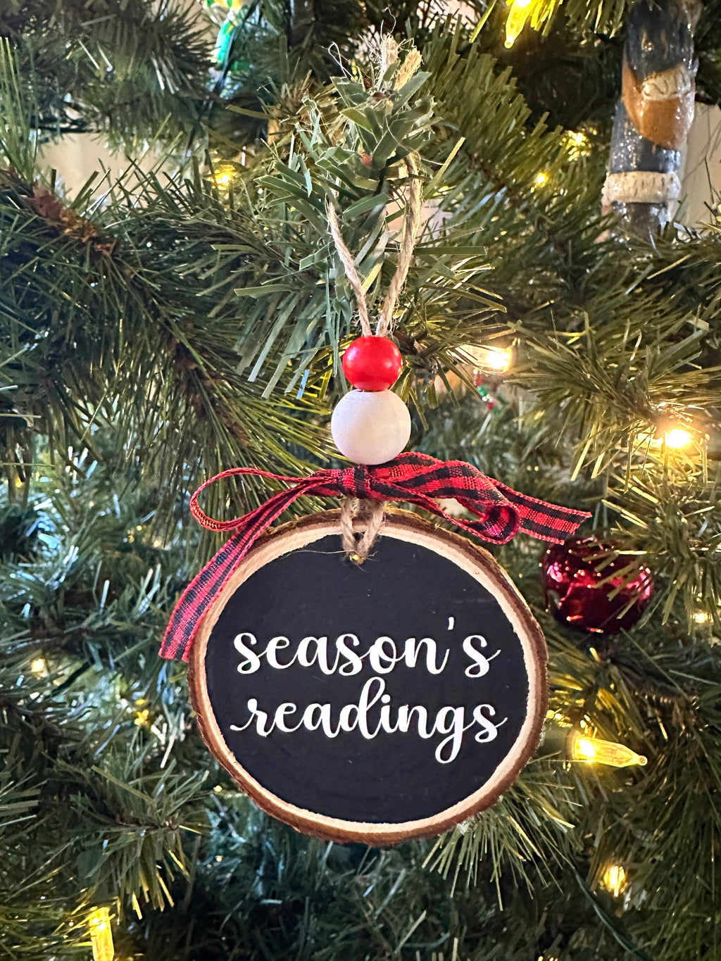 Bookish Saying Christmas Ornament