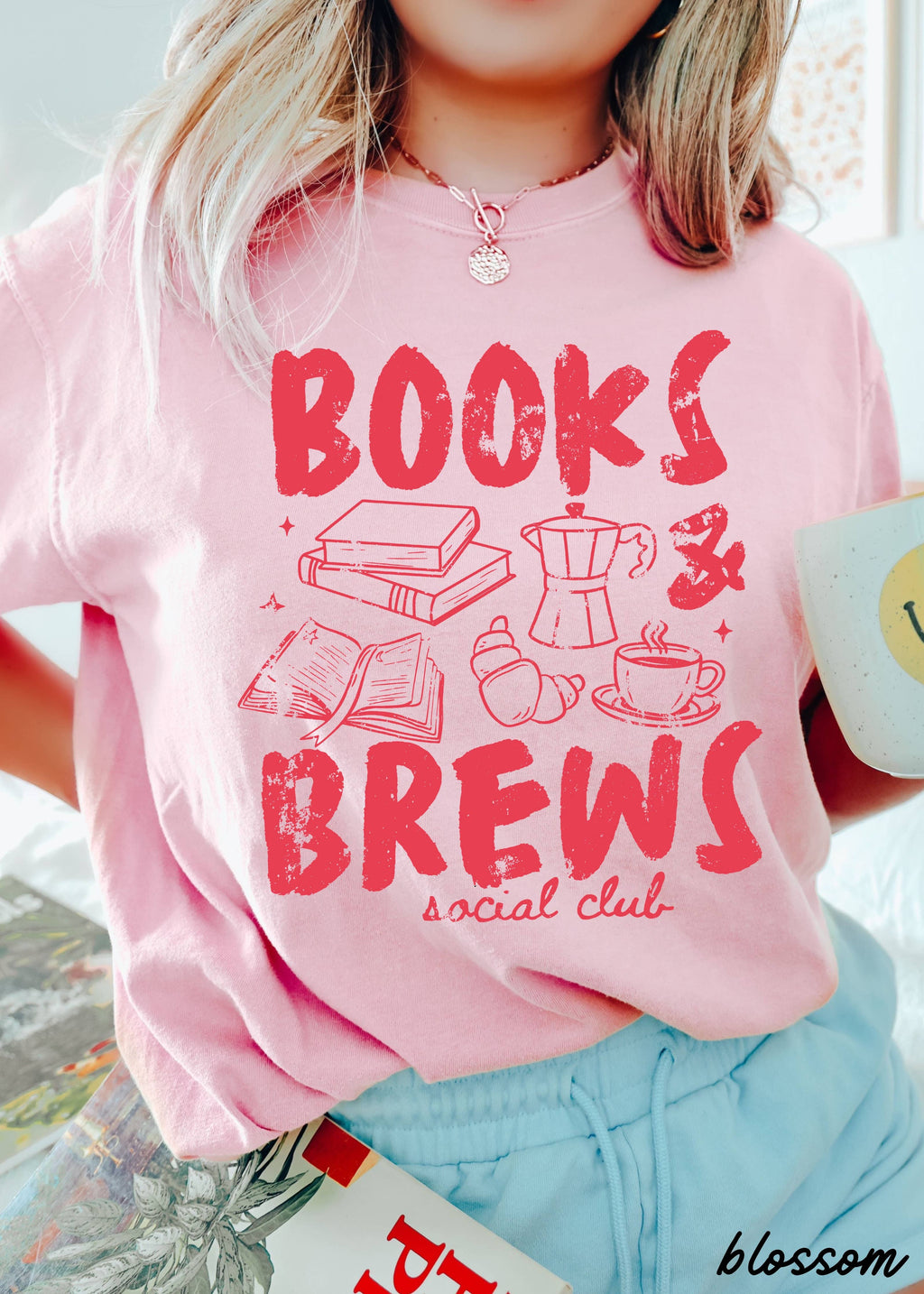 Books & Brews Coffee Tee *19 Colors (S-3X)