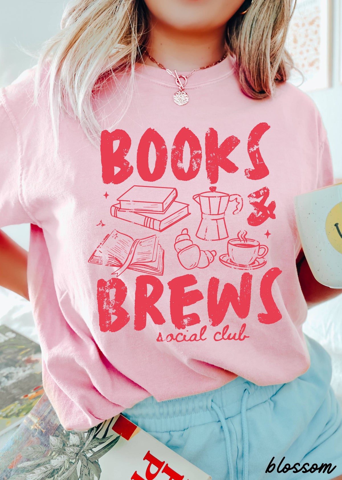 Books & Brews Coffee Tee *19 Colors (S-3X)