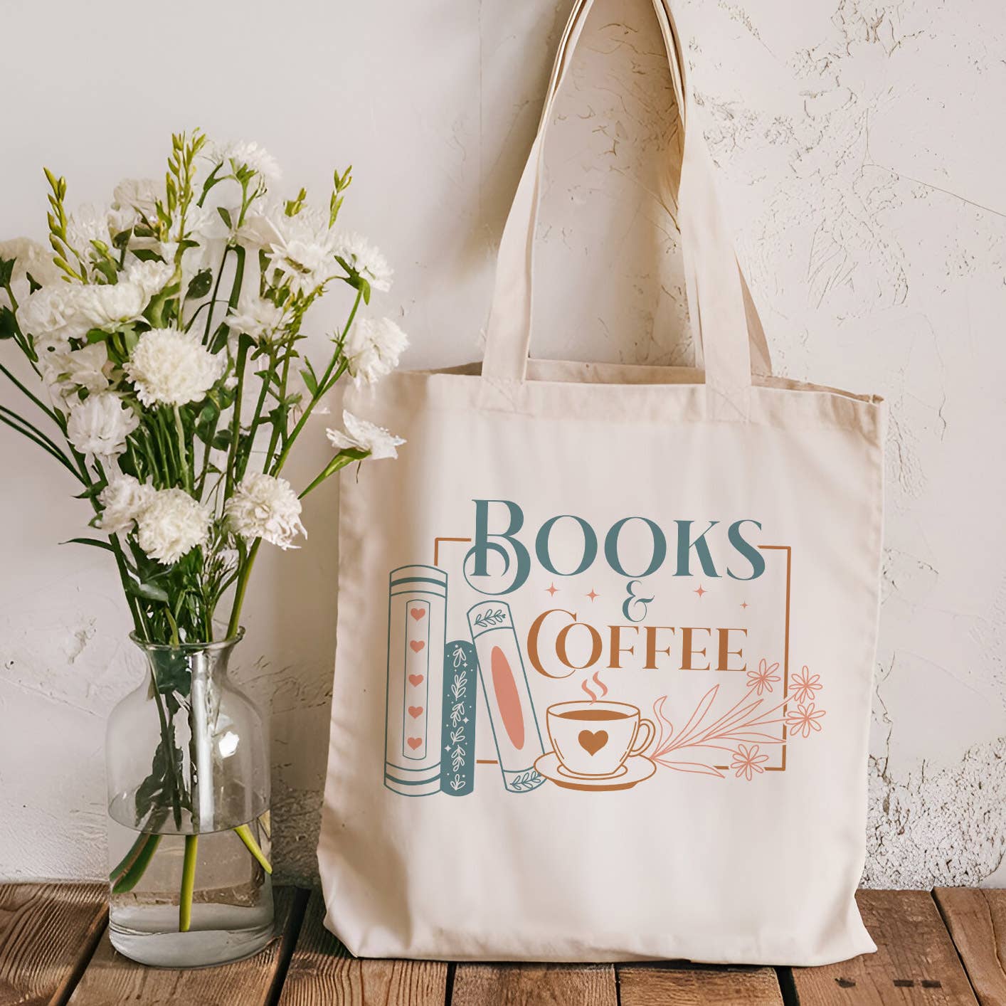 Coffee and Books Bookish Tote Bag