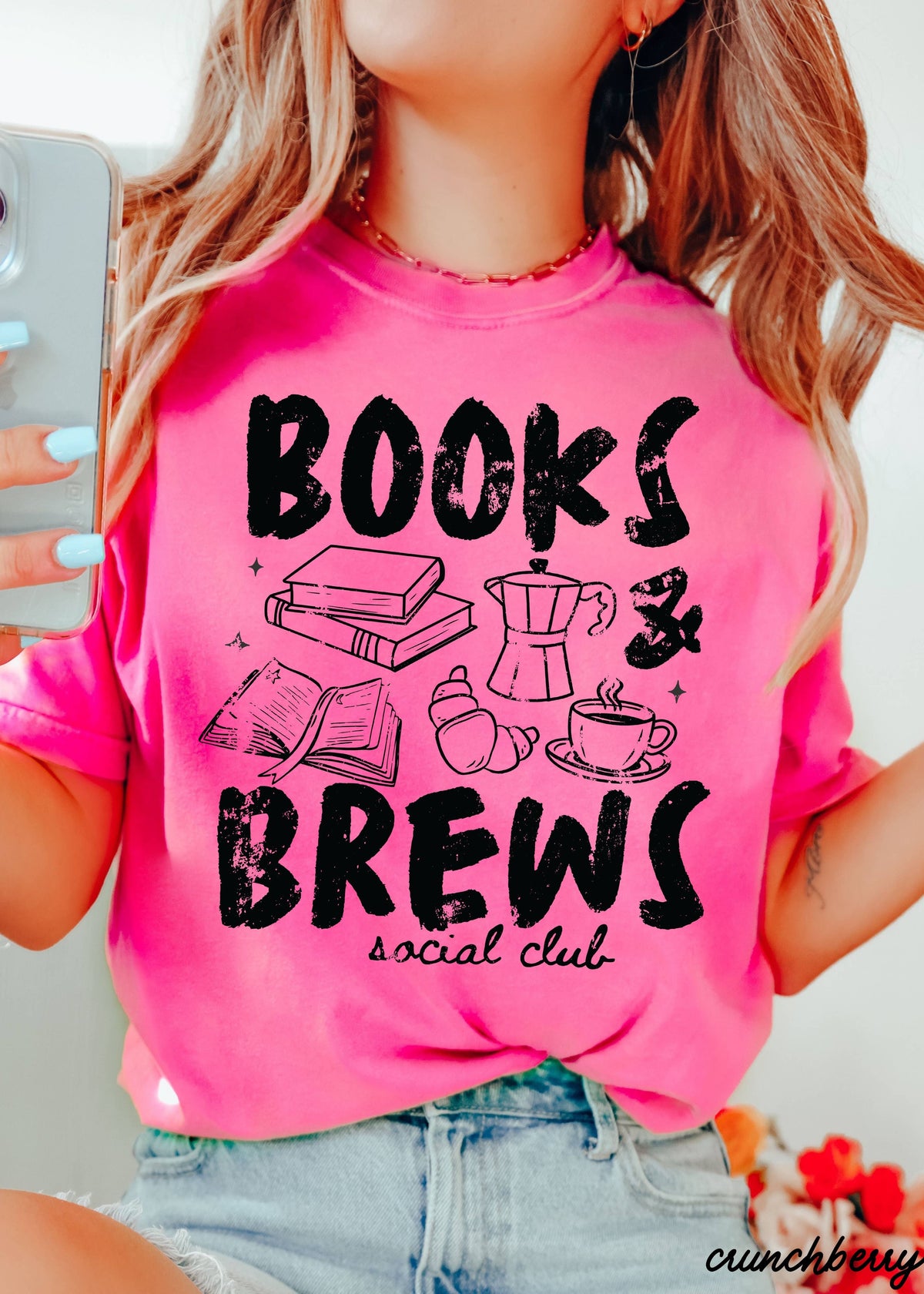 Books & Brews Coffee Tee *19 Colors (S-3X)