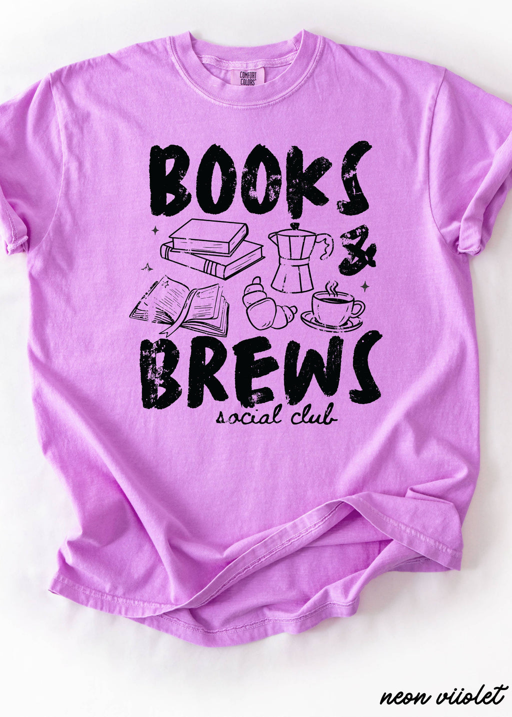 Books & Brews Coffee Tee *19 Colors (S-3X)