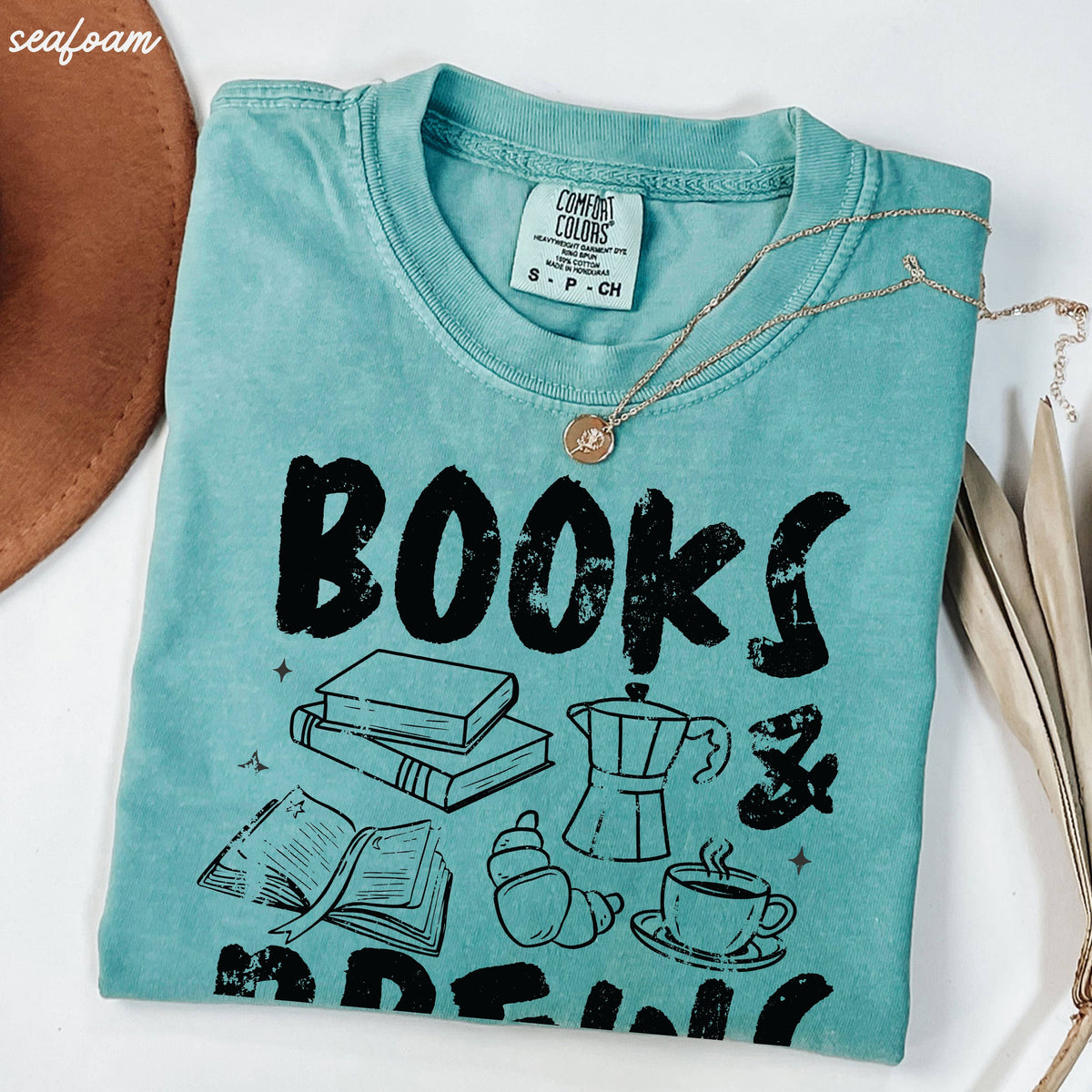 Books & Brews Coffee Tee *19 Colors (S-3X)