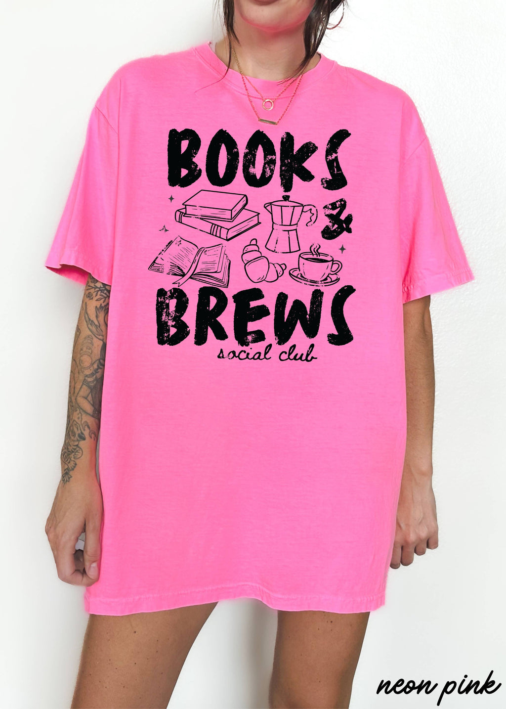 Books & Brews Coffee Tee *19 Colors (S-3X)