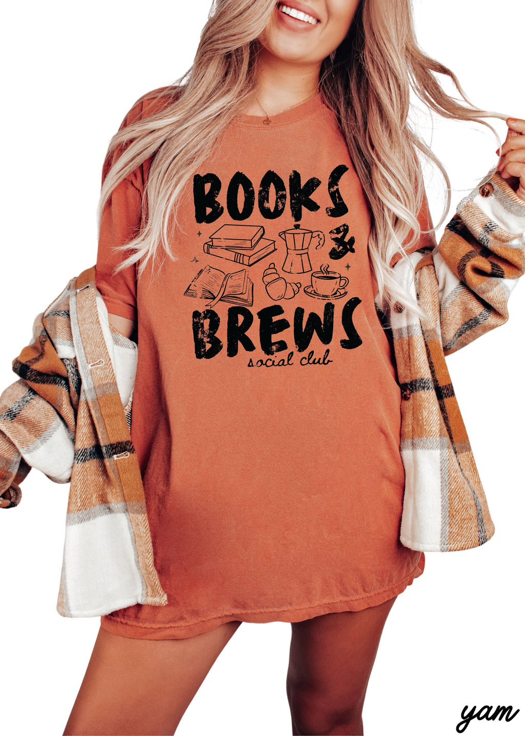 Books & Brews Coffee Tee *19 Colors (S-3X)